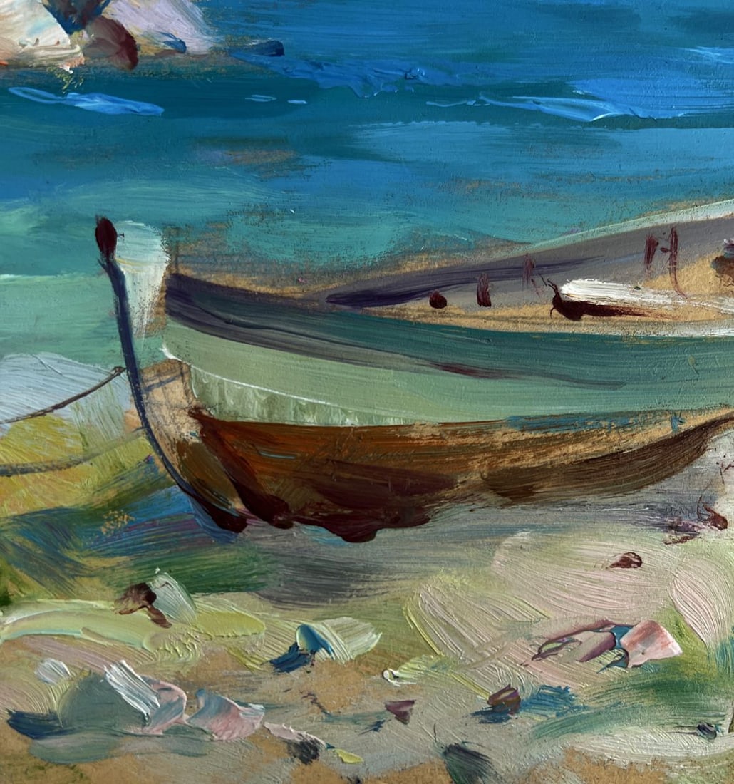 Oil painting Boat on the seashore Yuriy Suprunchuk - 8