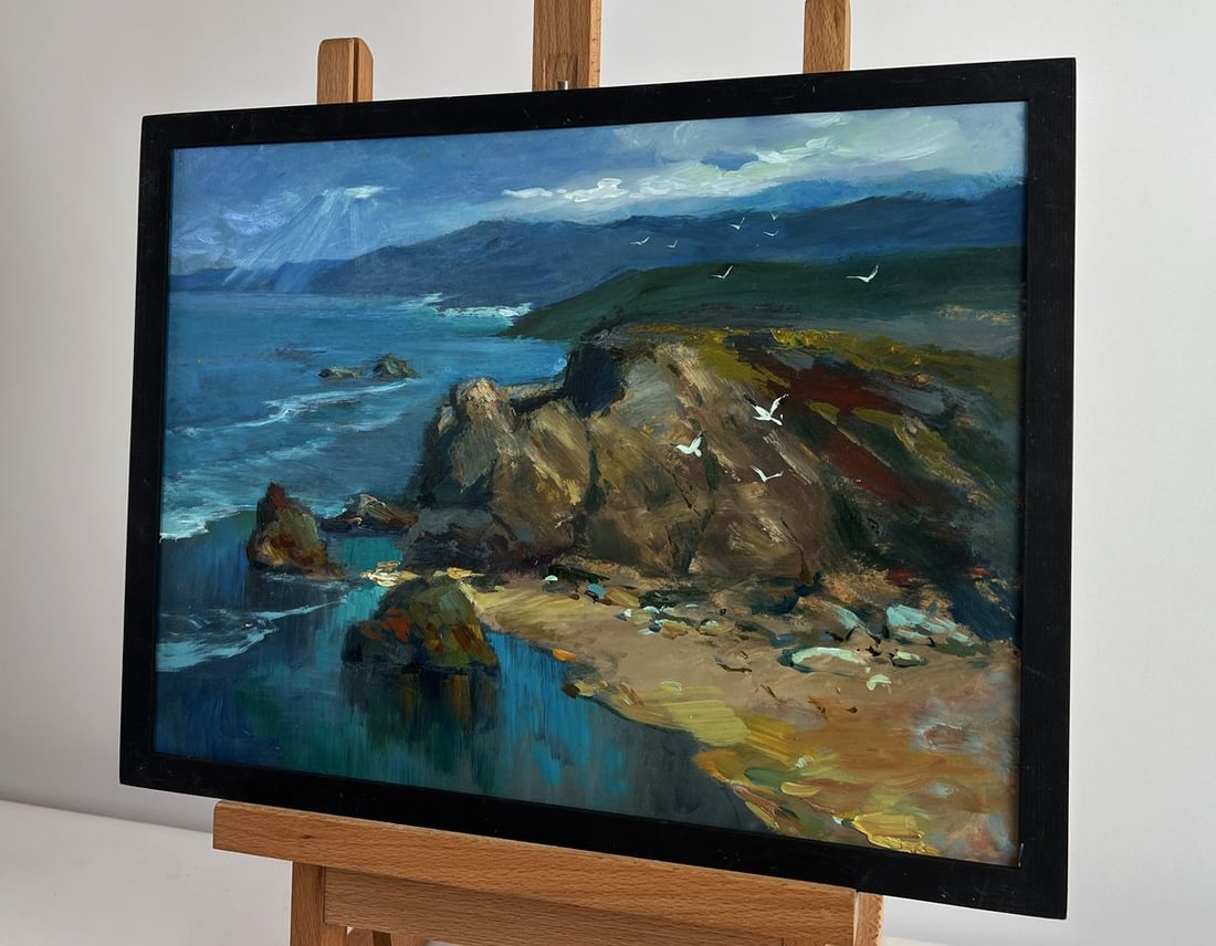 Oil painting Sunlight through the clouds Yuriy Suprunchuk - 2