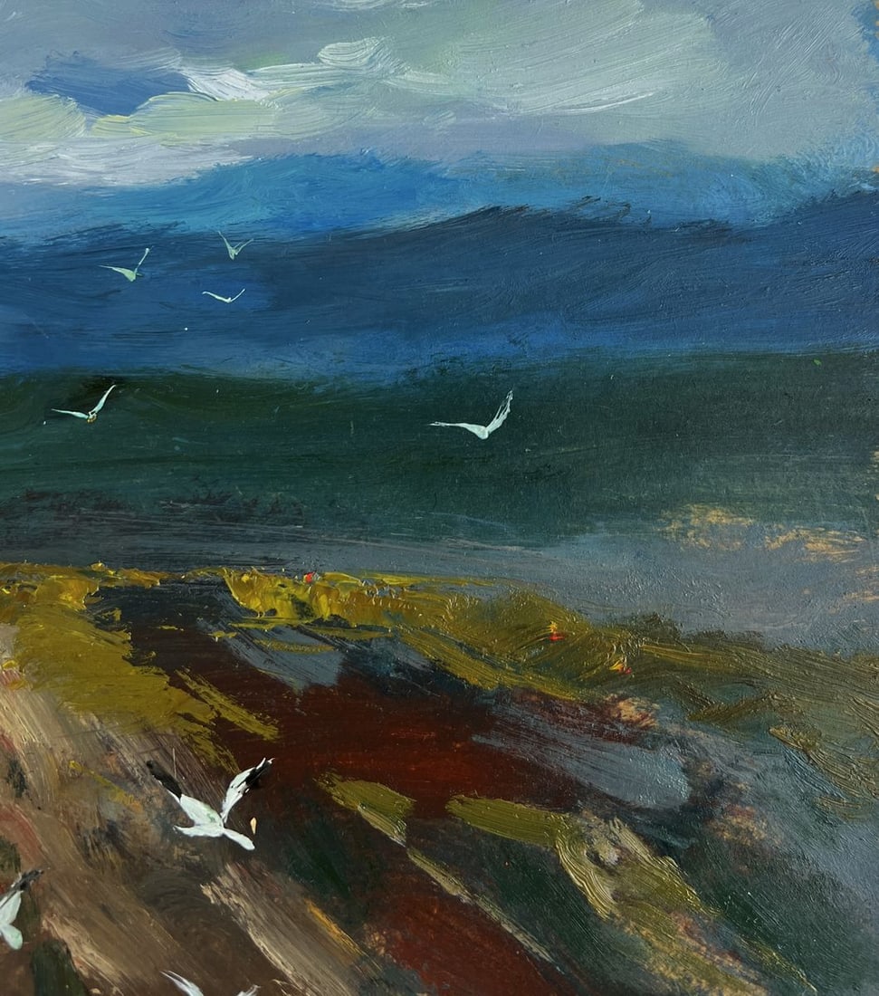 Oil painting Sunlight through the clouds Yuriy Suprunchuk - 4
