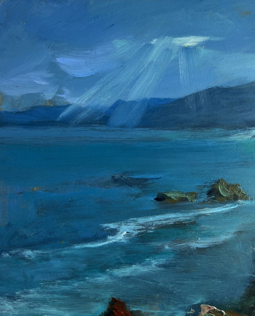 Oil painting Sunlight through the clouds Yuriy Suprunchuk - 6