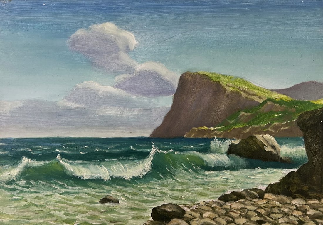 Oil painting Sea waves on the shore Mykhailo Burdylo - 3