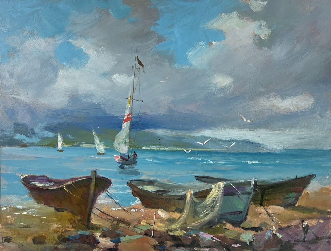 Oil painting Sea waves and the cry of seagulls Yuriy Suprunchuk - 3