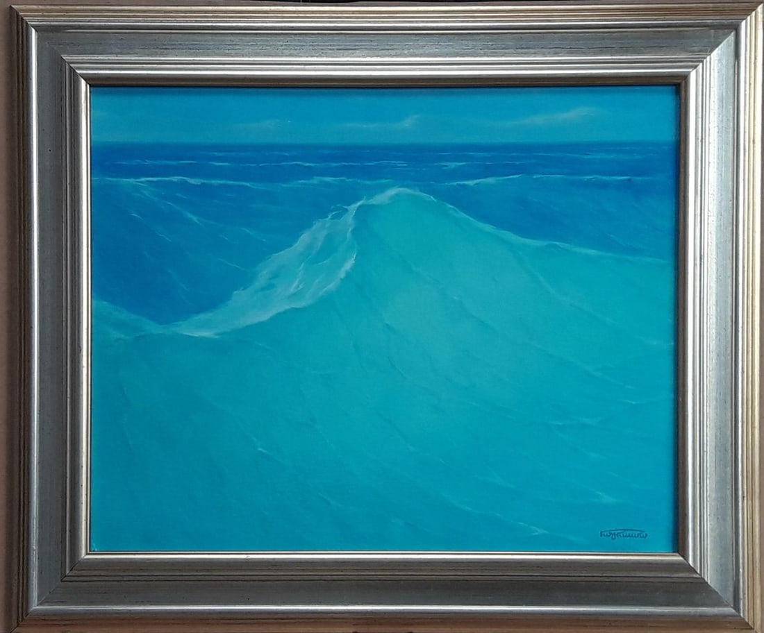Oil painting Seascape at dawn Vasily Korkishko: Title: Oil painting Seascape at dawn Vasily Korkishko Description: Kork 139*** ABOUT THIS PAINTING **** TITLE: "Seascape at dawn" * ARTISTS: Vasily Korkishko* SIZE: 40x50 cm/'15.74x19.68 inches'* MEDI