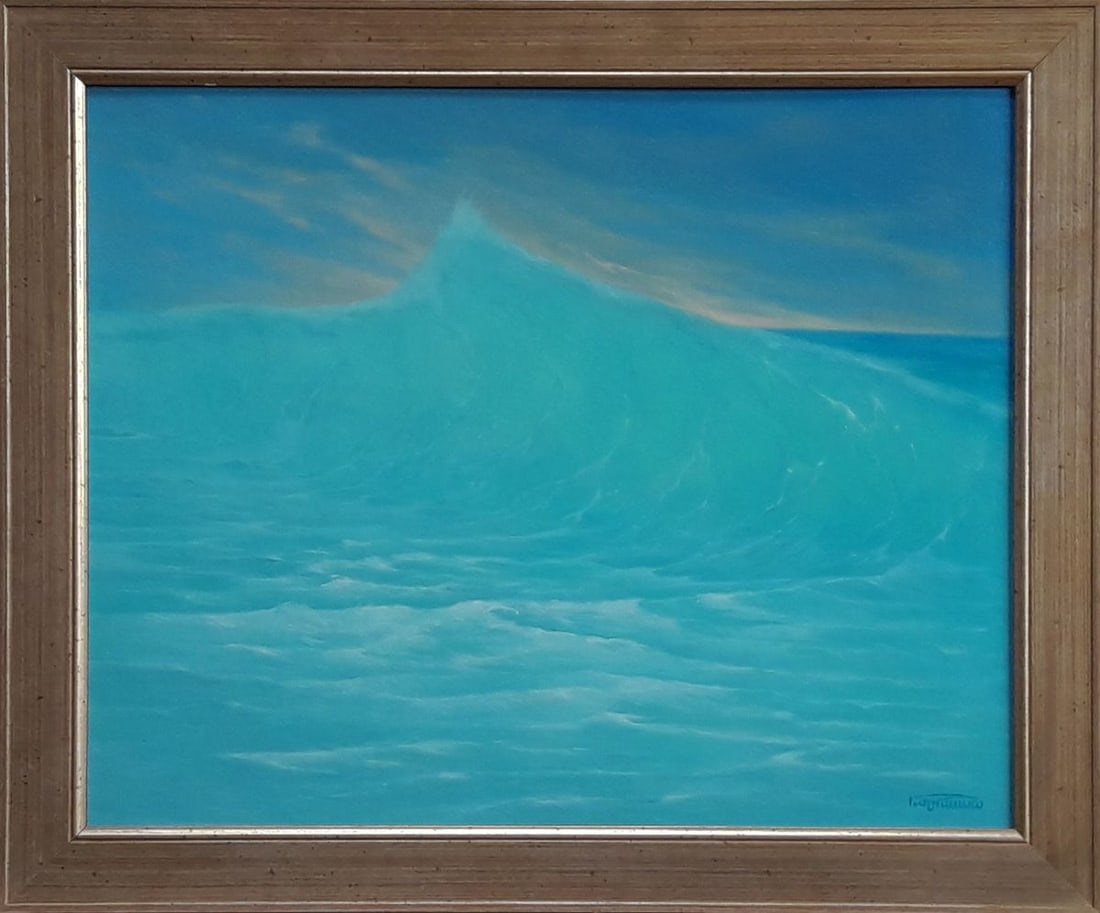 Oil painting Sea wave with wind Vasily Korkishko: Title: Oil painting Sea wave with wind Vasily Korkishko Description: Kork 145*** ABOUT THIS PAINTING **** TITLE: "Sea wave with wind" * ARTISTS: Vasily Korkishko* SIZE: 40x50 cm/'15.74x19.68 inches'* 