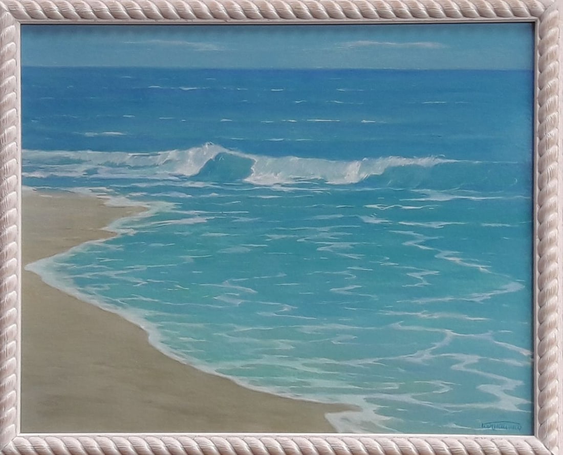 Oil painting The wave rolls towards the warm shore Vasily Korkishko: Title: Oil painting The wave rolls towards the warm shore Vasily Korkishko Description: Kork 148*** ABOUT THIS PAINTING **** TITLE: "The wave rolls towards the warm shore" * ARTISTS: Vasily