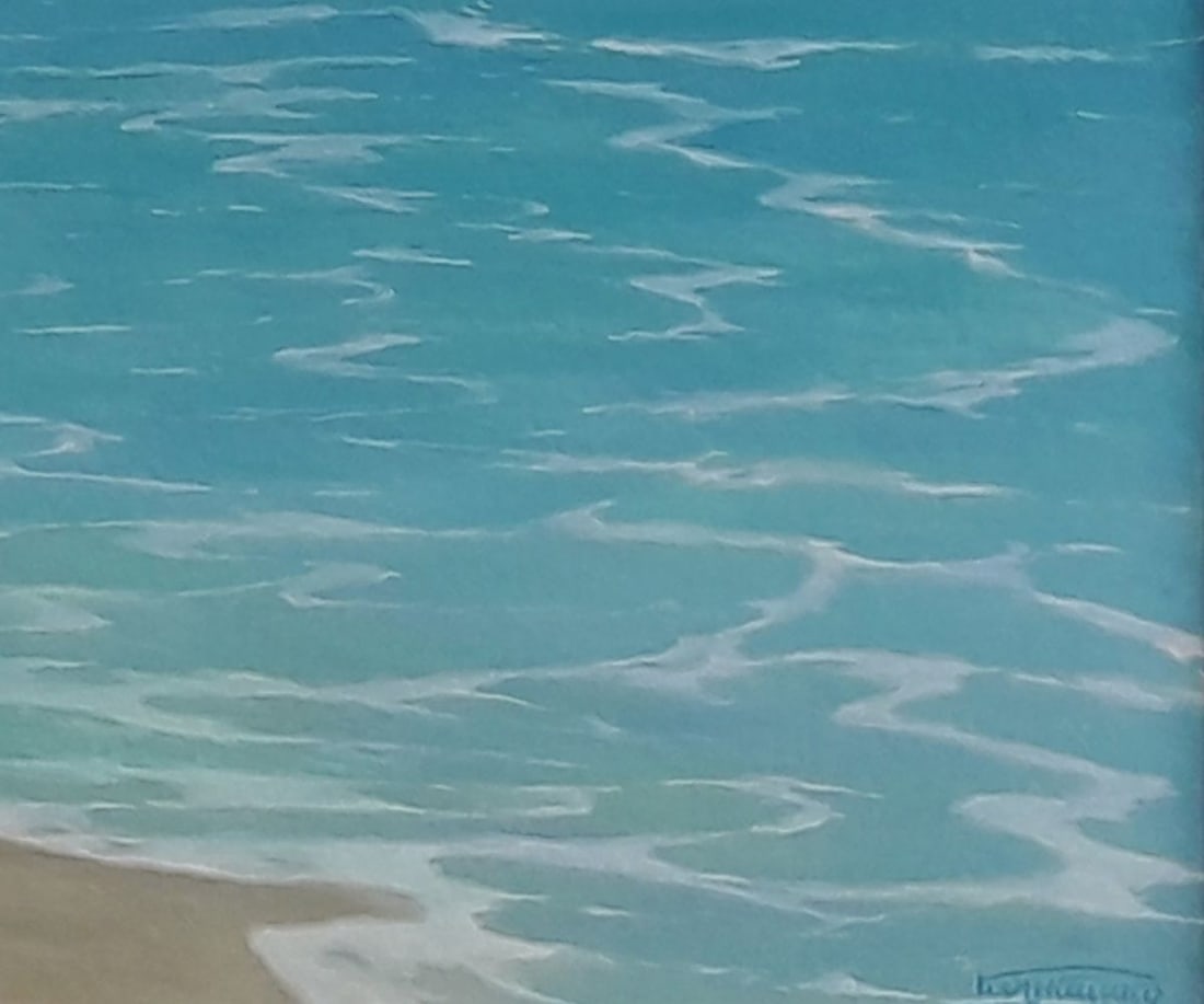 Oil painting The wave rolls towards the warm shore Vasily Korkishko - 2