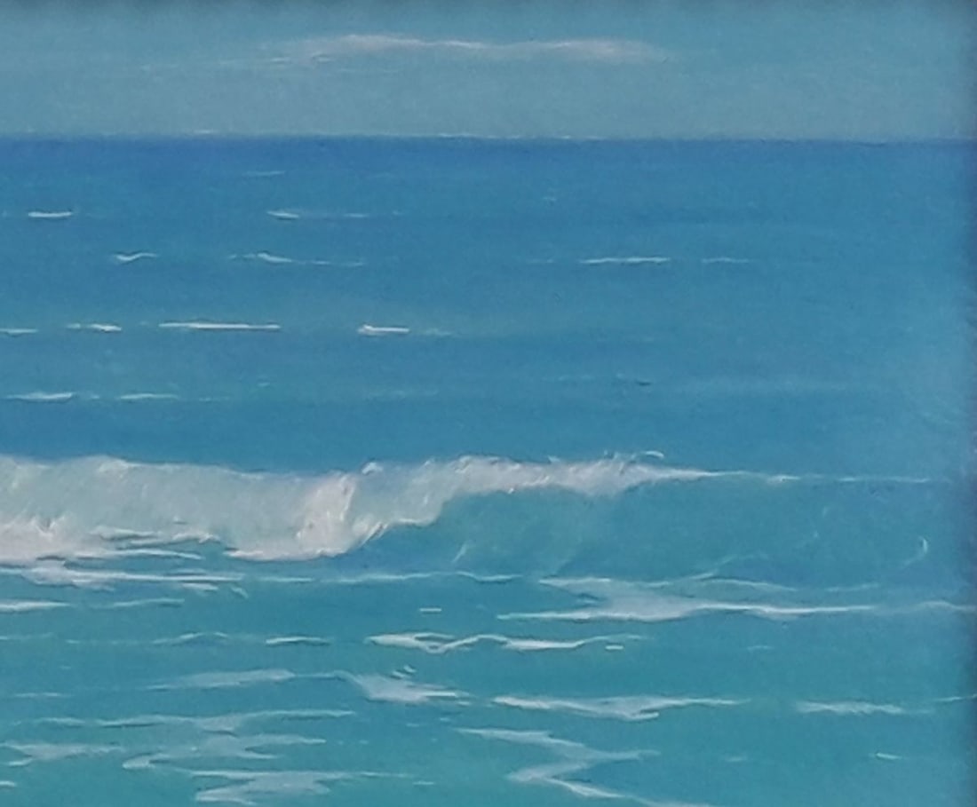 Oil painting The wave rolls towards the warm shore Vasily Korkishko - 4