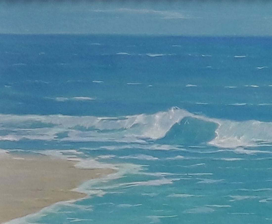 Oil painting The wave rolls towards the warm shore Vasily Korkishko - 5