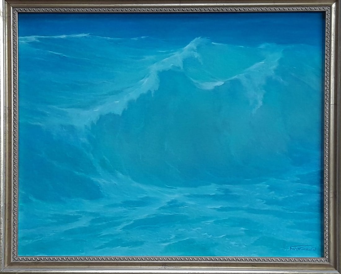 Oil painting Sea waves are moving towards the sun Vasily Korkishko: Title: Oil painting Sea waves are moving towards the sun Vasily Korkishko Description: Kork 151*** ABOUT THIS PAINTING **** TITLE: "Sea waves are moving towards the sun" * ARTISTS: Vasily Korkishko*