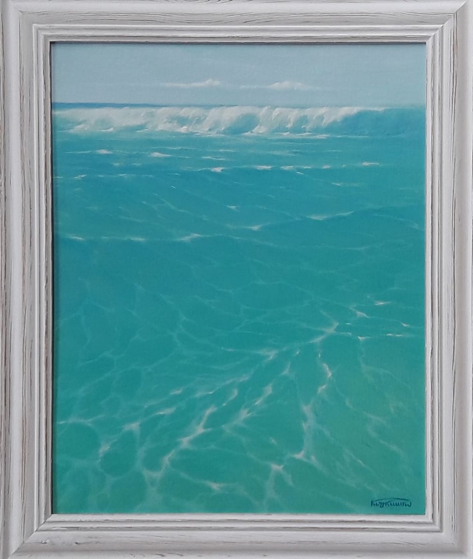 Oil painting The sky and the sea are mirrors Vasily Korkishko: Title: Oil painting The sky and the sea are mirrors Vasily Korkishko Description: Kork 154*** ABOUT THIS PAINTING **** TITLE: "The sky and the sea are mirrors" * ARTISTS: Vasily Korkishko* SIZE: