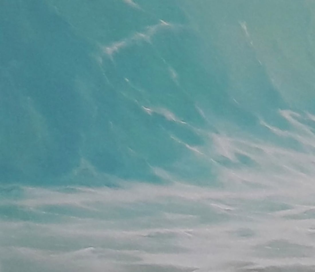 Oil painting Sea line above sky level Vasily Korkishko - 3