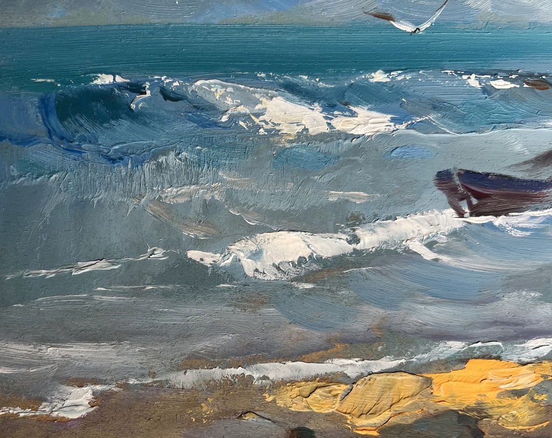Oil painting Seagulls on the seashore Yuriy Suprunchuk - 7