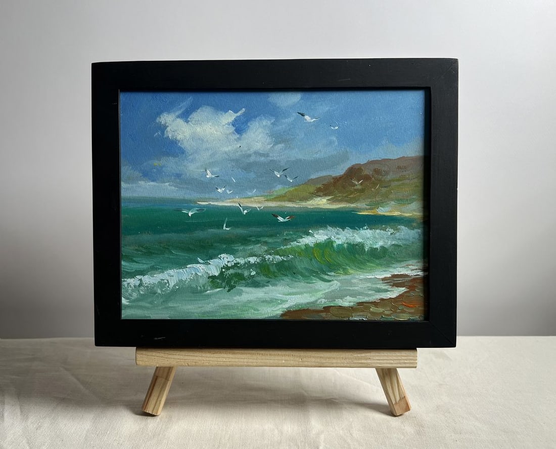 Oil painting Sea freshness Yuriy Suprunchuk: Title: Oil painting Sea freshness Yuriy Suprunchuk Description: AAA4151This oil painting titled "Sea Freshness," vividly captures the invigorating energy and serenity of a coastal landscape,