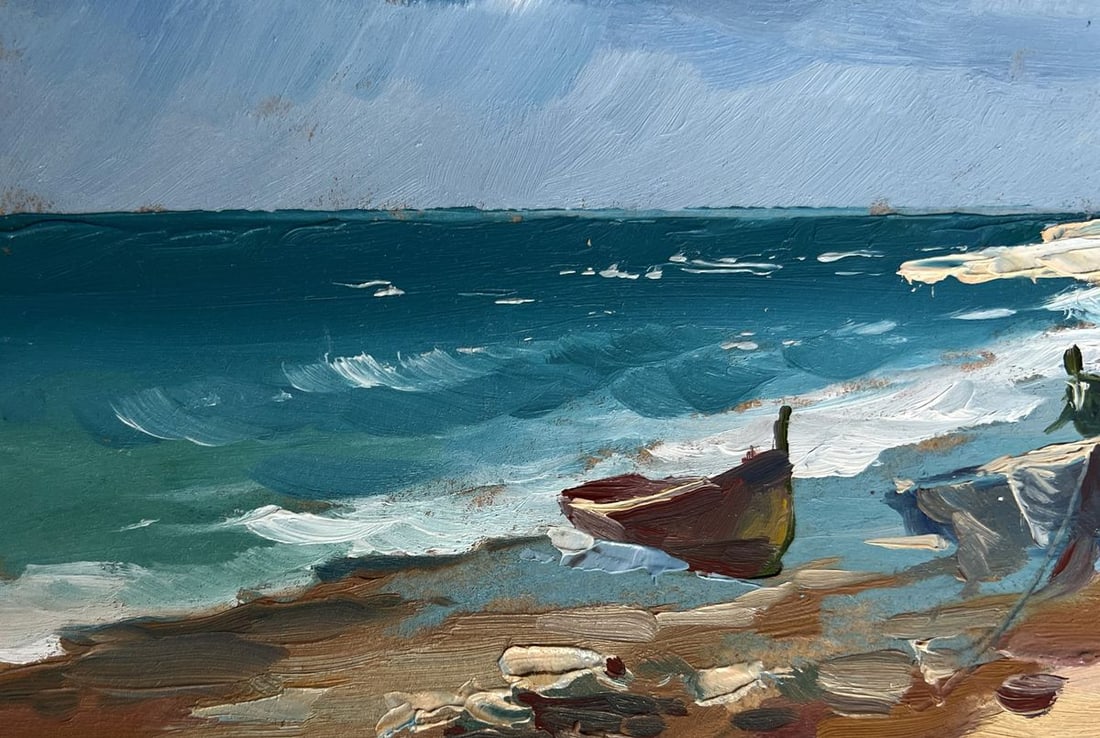 Oil painting Boats at the lighthouse Yuriy Suprunchuk - 7