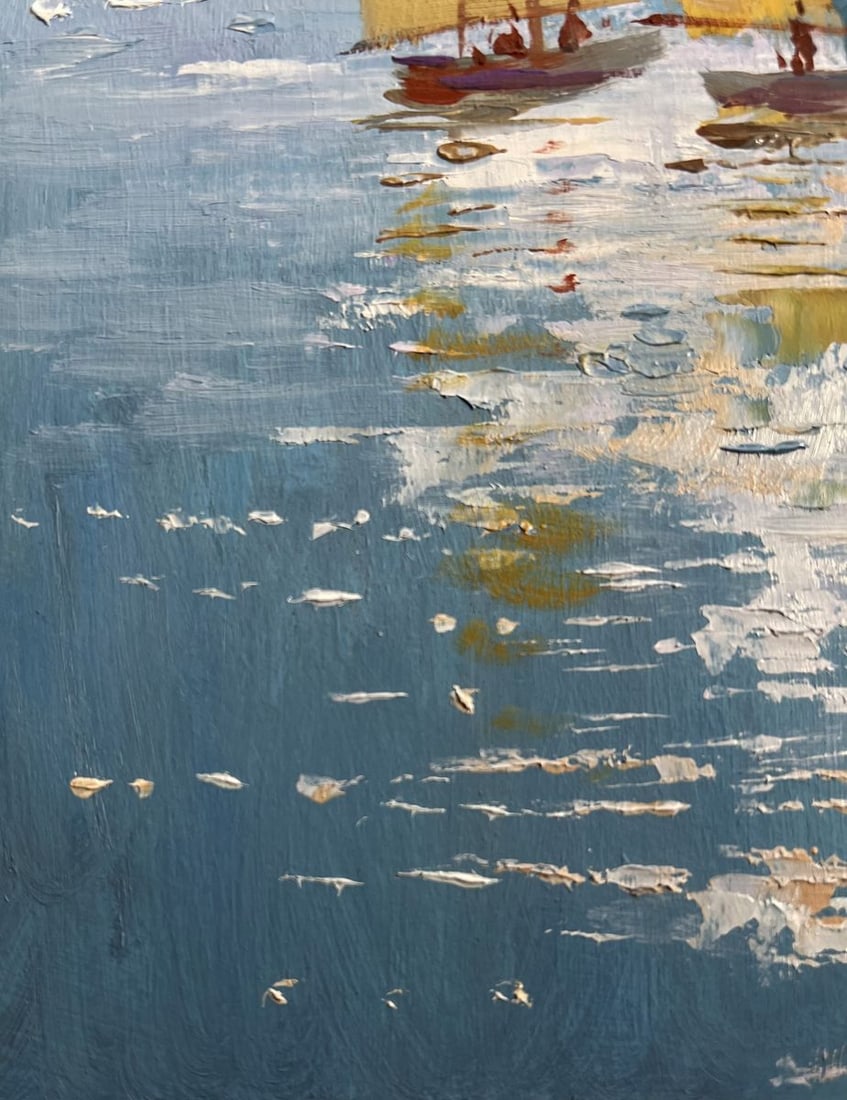 Oil painting Three sailboats in the evening Yuriy Suprunchuk - 6