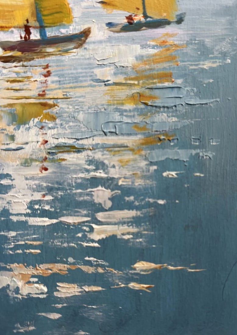 Oil painting Three sailboats in the evening Yuriy Suprunchuk - 7