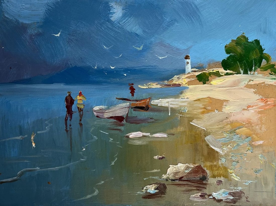 Oil painting Warm days at sea Yuriy Suprunchuk - 3