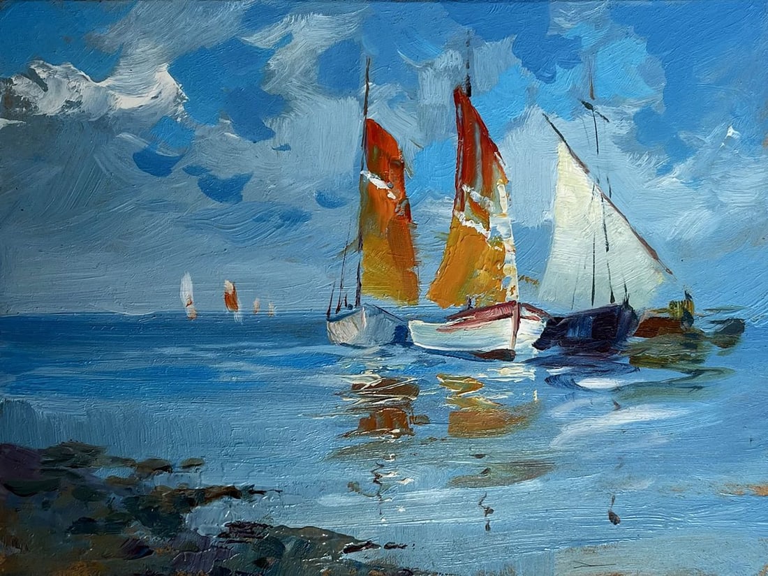 Oil painting On a journey by sea Yuriy Suprunchuk - 3