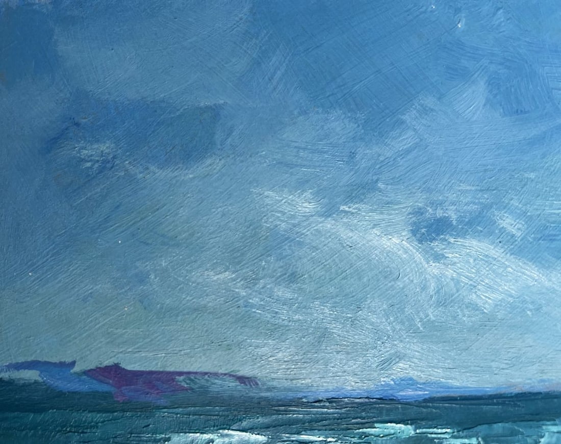 Oil painting A lonely sailboat at sea Yuriy Suprunchuk - 6