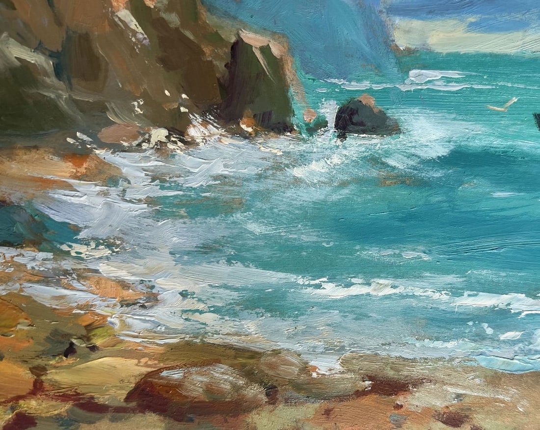 Oil painting Sailing to the shore on a boat Yuriy Suprunchuk - 8