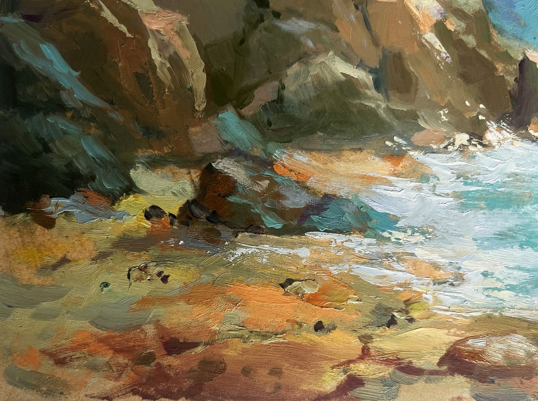 Oil painting Sailing to the shore on a boat Yuriy Suprunchuk - 9
