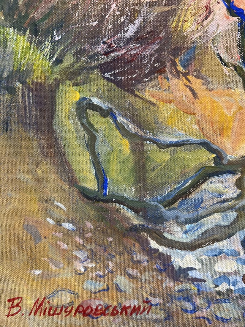 Oil painting View of the rocky coast V. Mishurovsky - 3