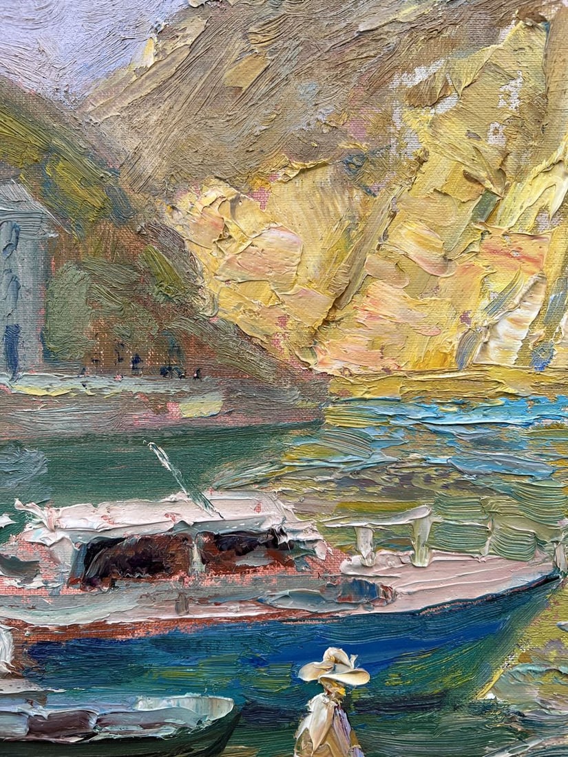 Oil painting Near the yacht club V. Mishurovsky - 8