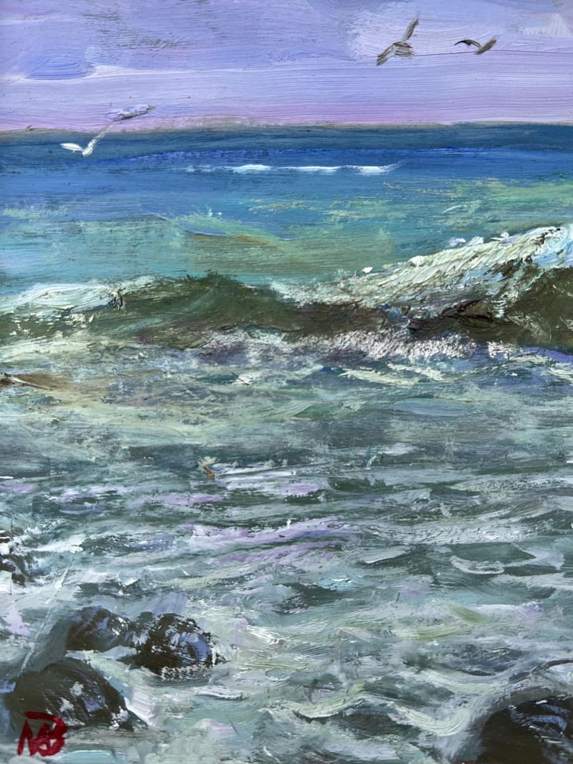 Oil painting Calm sea V. Mishurovsky - 2