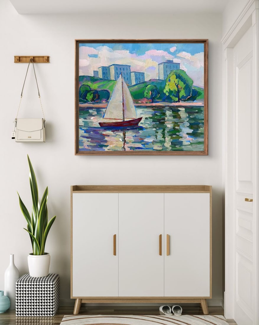 Oil painting Sails at sea Peter Tovpev - 2
