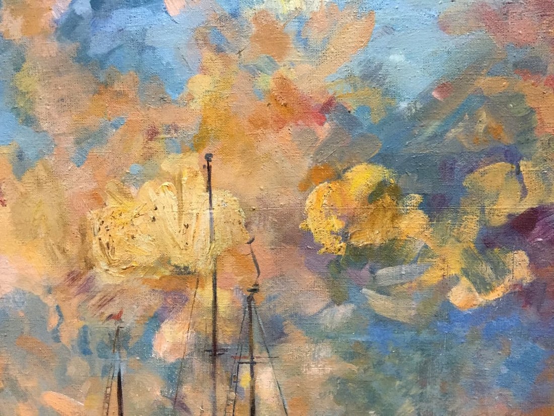 Oil painting Ships original picture painter - 2