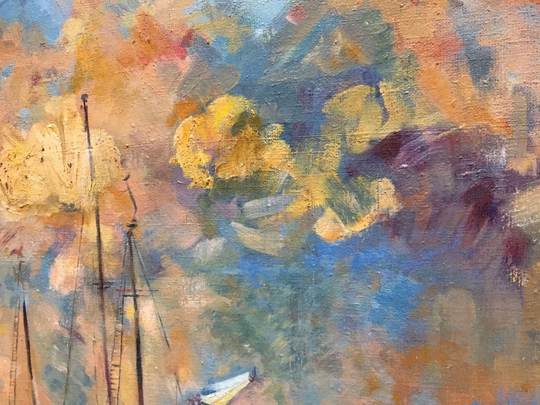Oil painting Ships original picture painter - 7