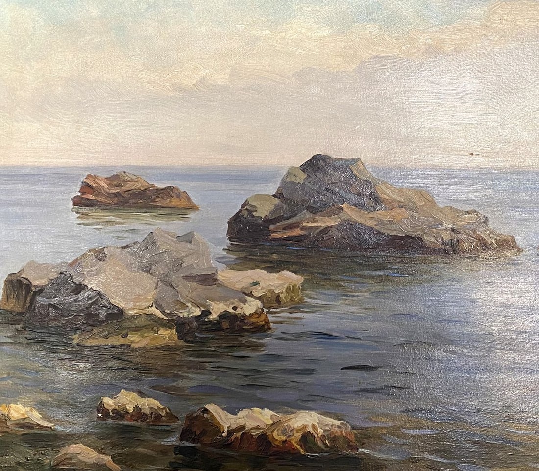 Oil painting Rocky coast Strelov Arkady Efimovich - 2