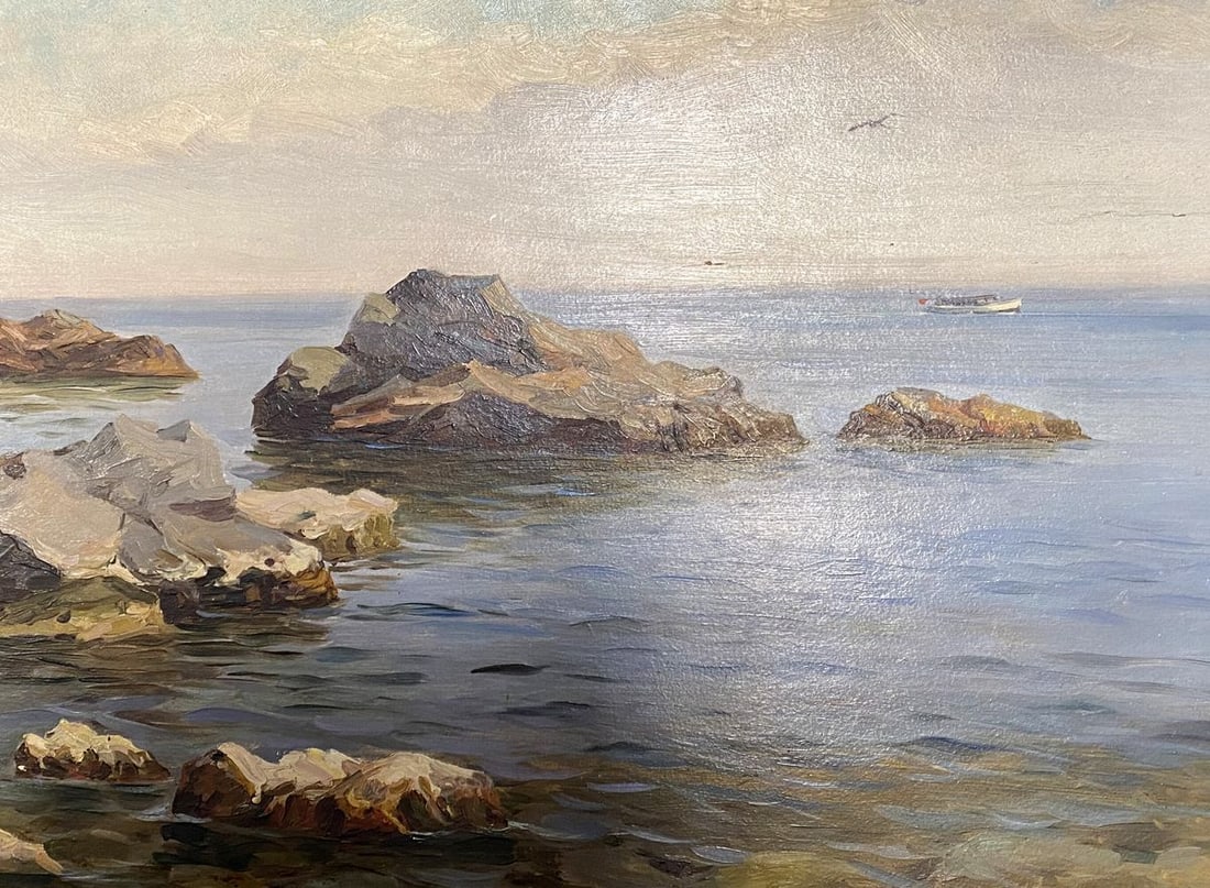 Oil painting Rocky coast Strelov Arkady Efimovich - 3