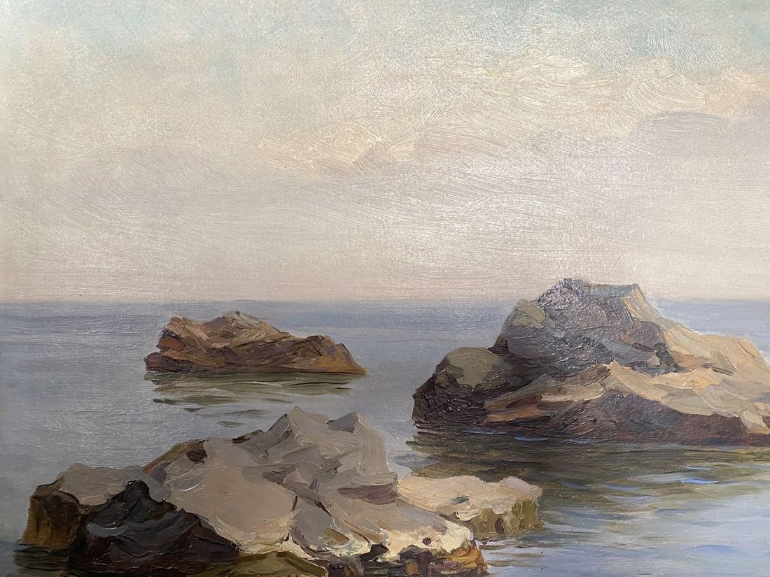 Oil painting Rocky coast Strelov Arkady Efimovich - 4