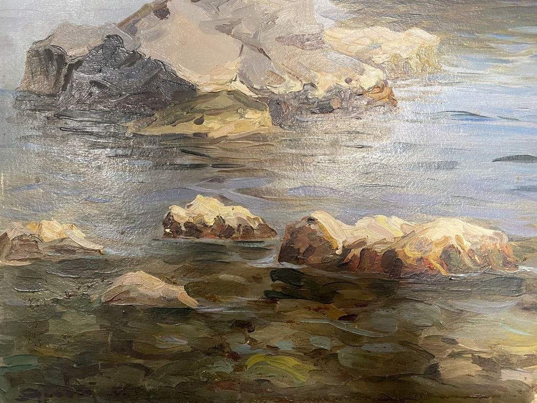 Oil painting Rocky coast Strelov Arkady Efimovich - 5