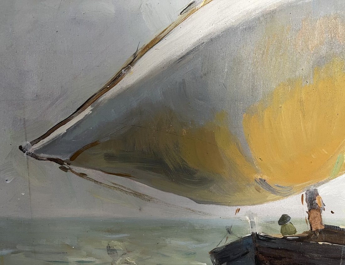 Oil painting Boat boarding Barabash Svyatoslav Sergeevich - 2