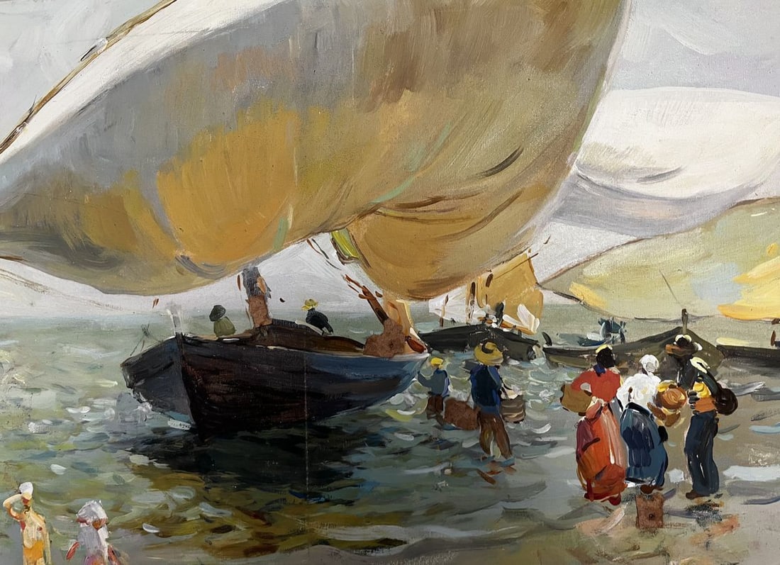 Oil painting Boat boarding Barabash Svyatoslav Sergeevich - 3