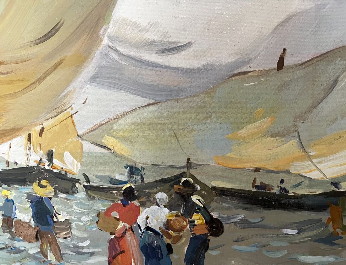 Oil painting Boat boarding Barabash Svyatoslav Sergeevich - 4