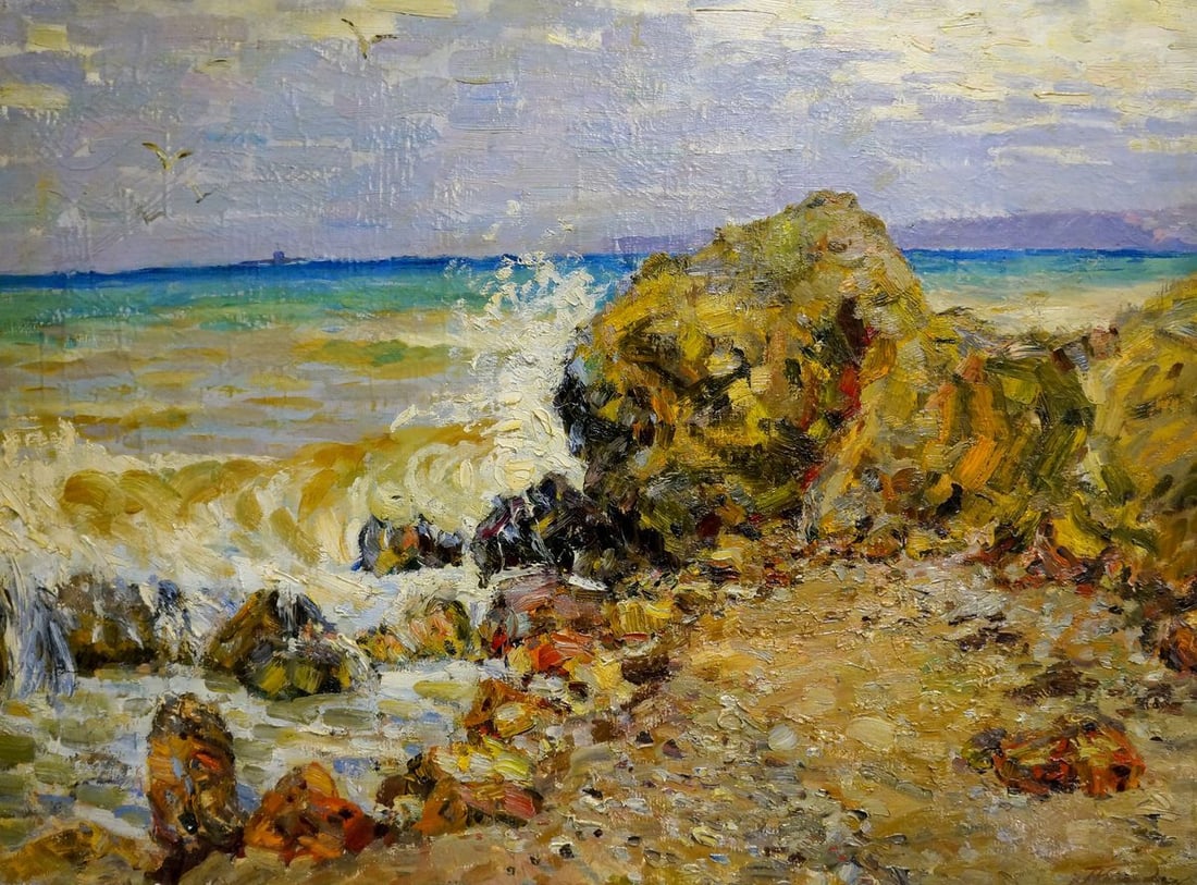 Oil painting Stones by the sea Kolomoitsev Petr Mikhailovich (1 of 10)