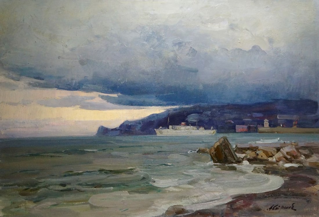Oil painting Storm Strelov Arkady Efimovich (1 of 8)