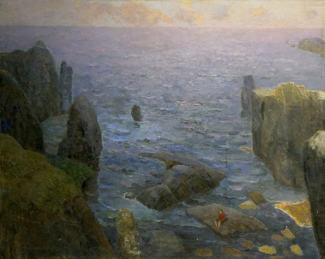 Oil painting Lonely at sea: Title: Oil painting Lonely at sea Description: Vern 1385 *** ABOUT THIS PAINTING *** * TITLE: "Lonely at sea" * ARTISTS: * SIZE: 80x120 cm/'31.49x47.24 inches' * MEDIUM: oil, canvas * HAND PAINTED: