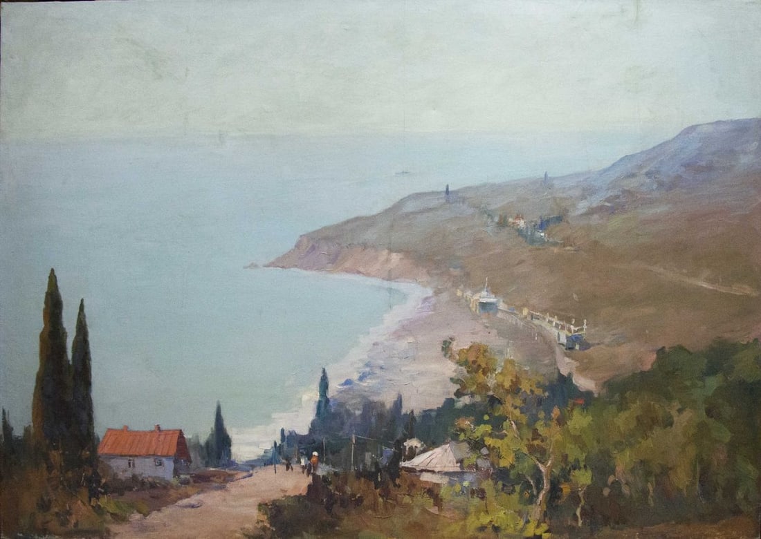 Oil painting Seascape: Title: Oil painting Seascape Description: Vernd 37 *** ABOUT THIS PAINTING *** * TITLE: "Seascape" * ARTISTS: Unknown artist * SIZE: 130x178 cm/'51.18x70.07 inches' * MEDIUM: oil, canvas * HAND