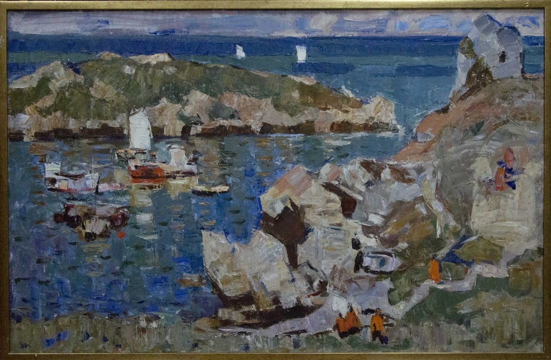 Oil painting Sail to the ferry Konovalov Yuri Alexandrovich (1 of 10)