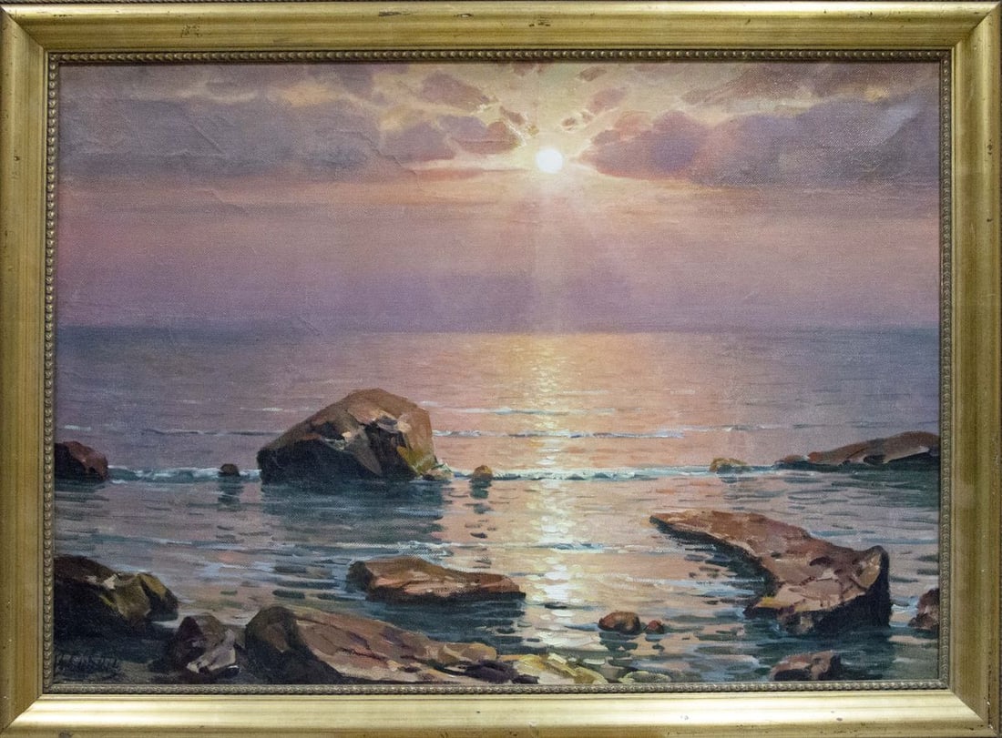 Oil painting Sunset at sea Sevets Victor Stepanovich: Title: Oil painting Sunset at sea Sevets Victor Stepanovich Description: Vernd 190 *** ABOUT THIS PAINTING *** * TITLE: "Sunset at sea" * ARTISTS: Sevets Victor Stepanovich * SIZE: 75x104