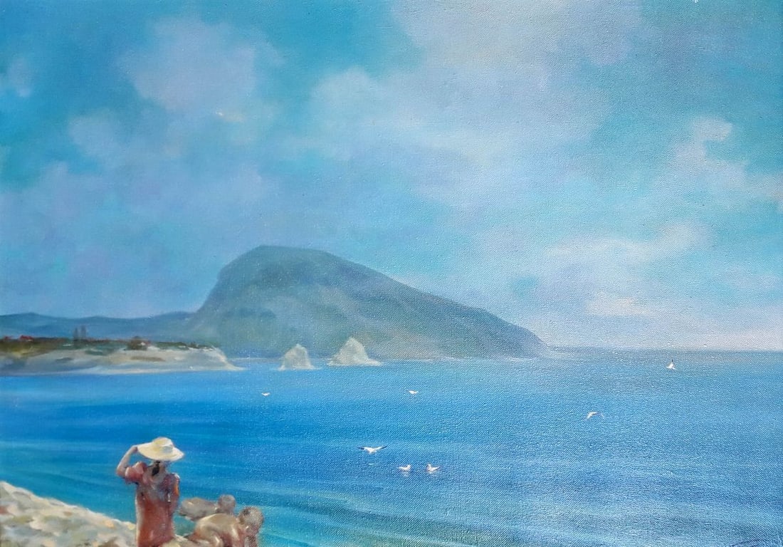 Oil painting Children by the water Korkishko Vasily - 2