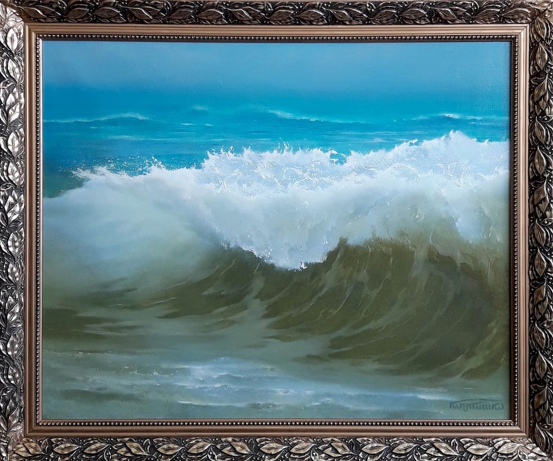 Oil painting The magic of the waves Korkishko Vasily: Title: Oil painting The magic of the waves Korkishko Vasily Description: Kork 84 *** ABOUT THIS PAINTING *** * TITLE: "The magic of the waves" * ARTISTS: Korkishko Vasily * SIZE: 43x53 cm/'16.92x20.86