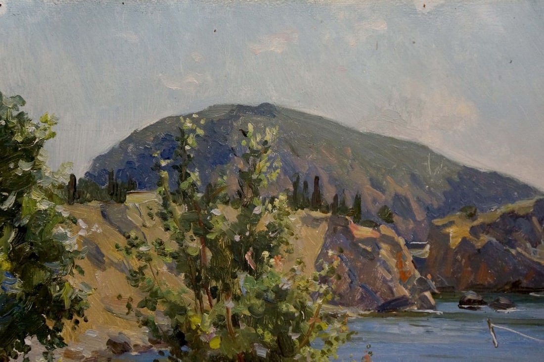 Oil painting Girls near the shore Zatsepina Zinaida Ilyinichna - 3