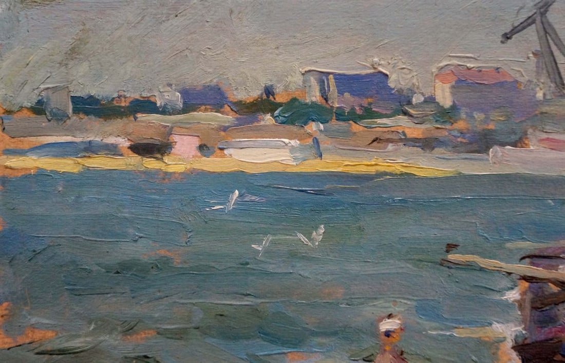 Oil painting Ship repair Strelnikov Vladimir Vladimirovich - 3