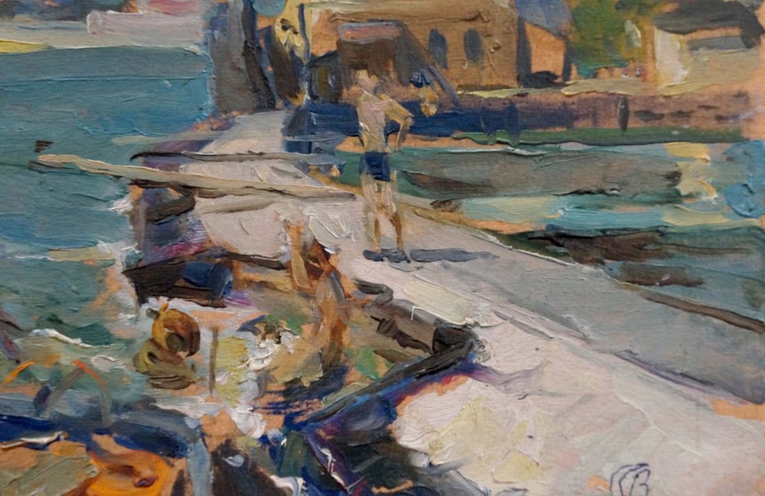Oil painting Ship repair Strelnikov Vladimir Vladimirovich - 5