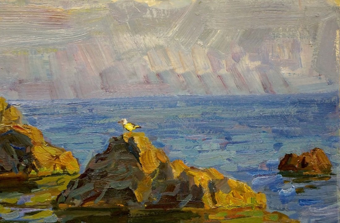 Oil painting Rocks in the sea Olkhov Vladimir Nikolaevich - 4